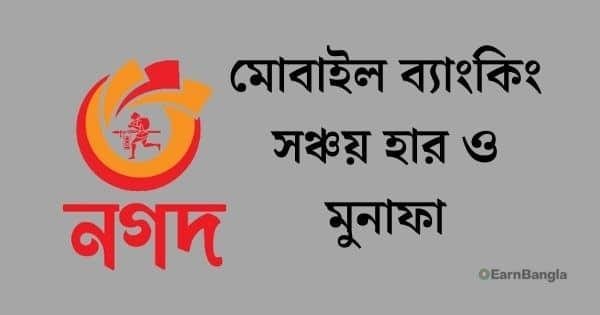 নগদ মোবাইল ব্যাংকিং সঞ্চয় হার ও মুনাফা
